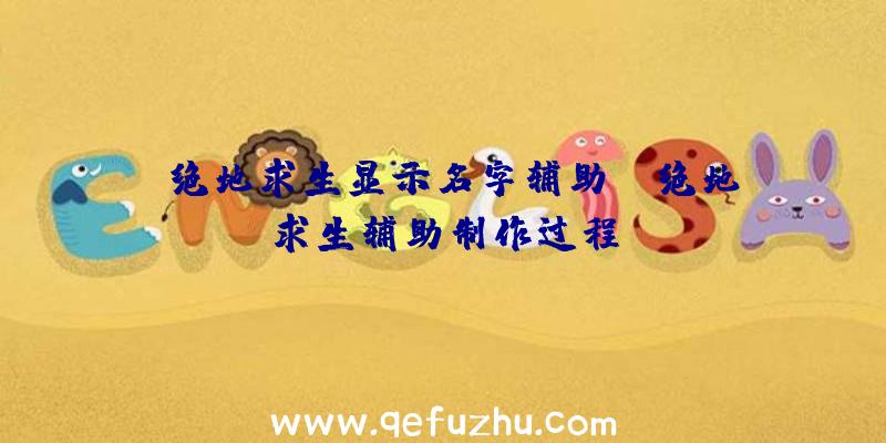 「绝地求生显示名字辅助」|绝地求生辅助制作过程